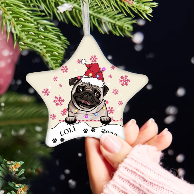 British Bull Dog Personlig Hand Teckning Julgransprydnad Keramik (Skapare uppladdad)