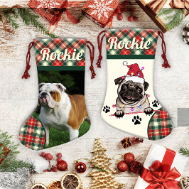British Bull Dog Personlig jul Liten Julstrumpa