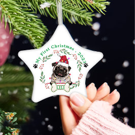 British Bull Dog Personlig julklapp Julgransprydnad Keramik