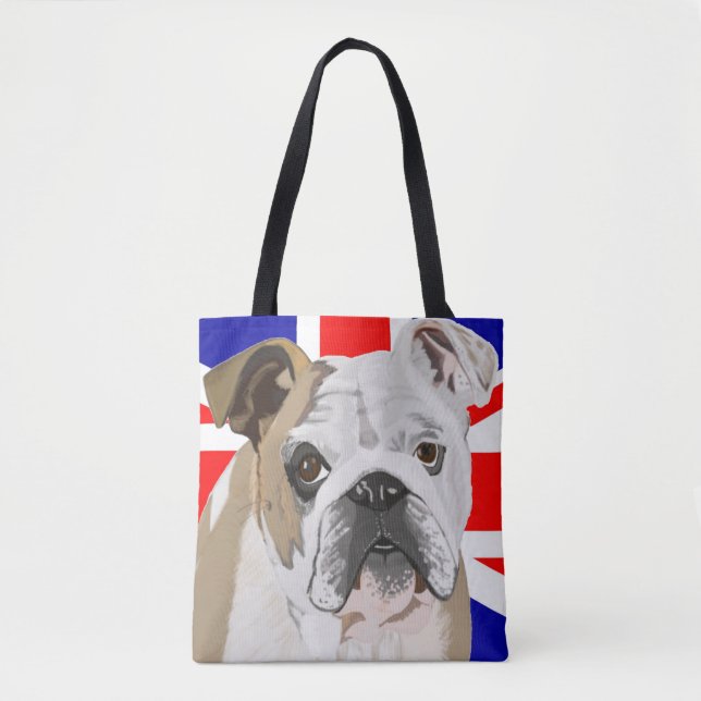 British Bulldog med Union Jack Tygkasse (Framsida)