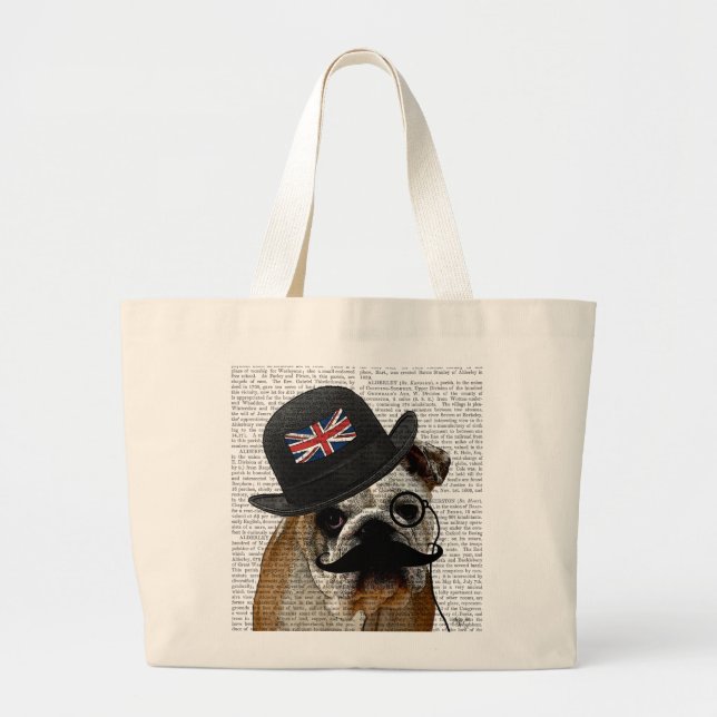 British Bulldog och Bowlareare Hat Jumbo Tygkasse (Framsidan)