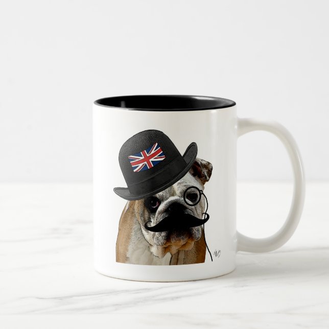 British Bulldog och Bowlareare Hat Två-Tonad Mugg (Höger)