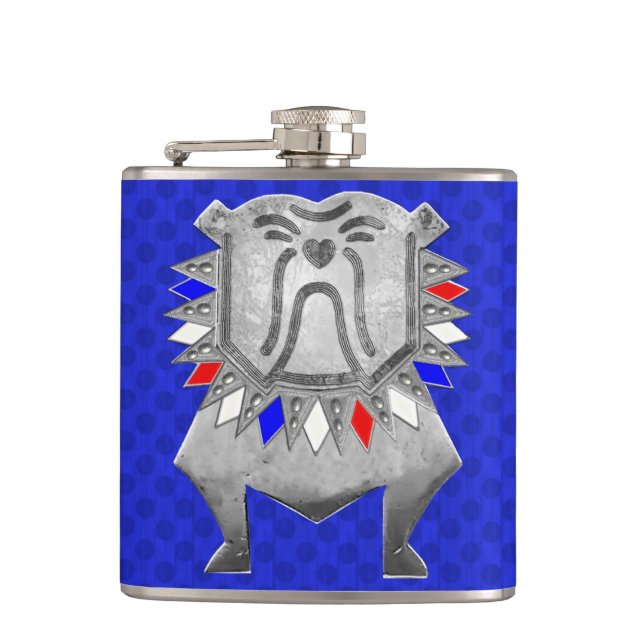 British Bulldog (Personlig) Pocket Flask Fickplunta (Framsidan)