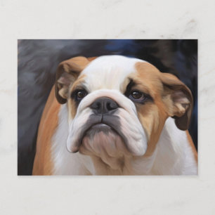 British Bulldog Puppy Vykort