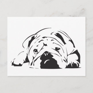 British Bulldog Stencil Vykort