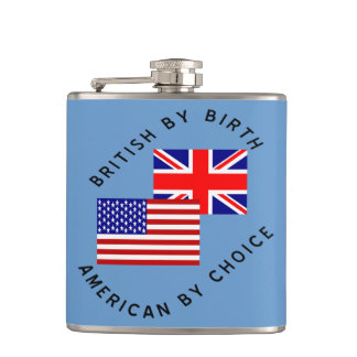 British by Birth American by Choice Black Text Fickplunta