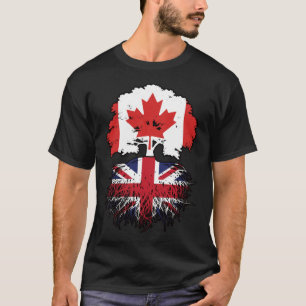 British Canada Träd Roots Flagga T Shirt