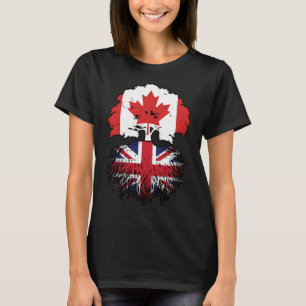 British Canada Träd Roots Flagga T Shirt