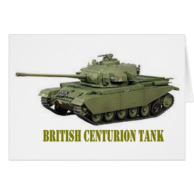 BRITISH CENTURION TANK HÄLSNINGSKORT (Framsidan Horizontal)