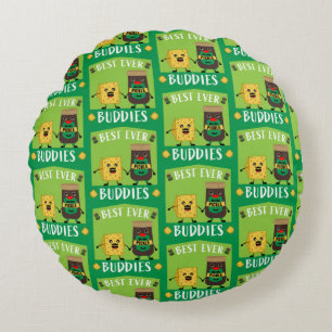 British Cheddar Cheese and Pickle älskare Rund Kudde