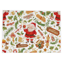 British Christmas Wrapping Paper Santa Claus