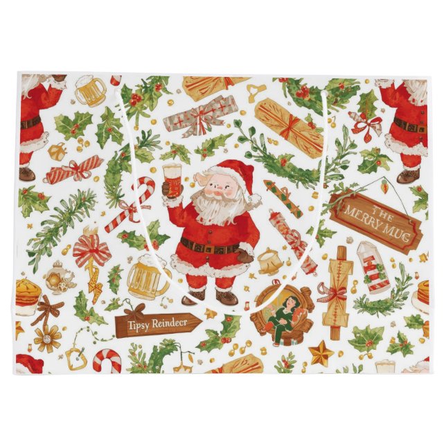 British Christmas Wrapping Paper Santa Claus (Baksidan)