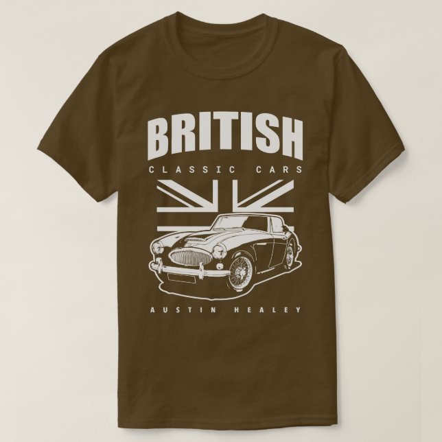 British Classic Car Austin Healey Långärmad T Shirt (Design framsida)