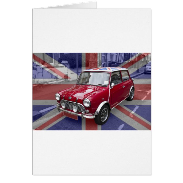 British Classic Mini-bil Hälsningskort (Framsidan)