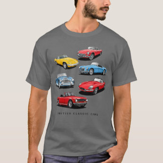 British Classic Sports Car Collection vintage T Shirt