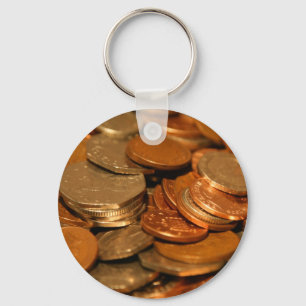 British Coin Money Nyckelring