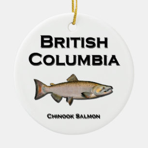 British Columbia - BC Chinooklax Julgransprydnad Keramik