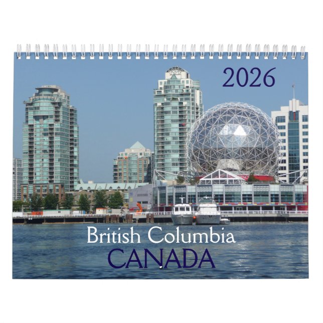 British Columbia  Canada 2026 Calendar Kalender (Omslag)