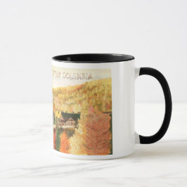British Columbia Canada Print Glass Mugg