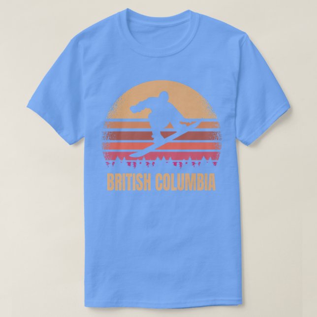 British Columbia Canada Snowboarding Outdoor Vinta T Shirt (Design framsida)