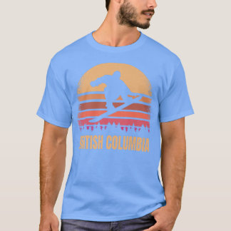 British Columbia Canada Snowboarding Outdoor Vinta T Shirt