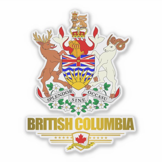 British Columbia COA Klistermärken (Framsida)