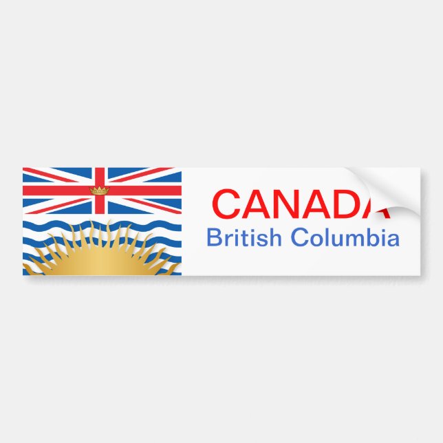 British Columbia flagga Bildekal (Framsidan)