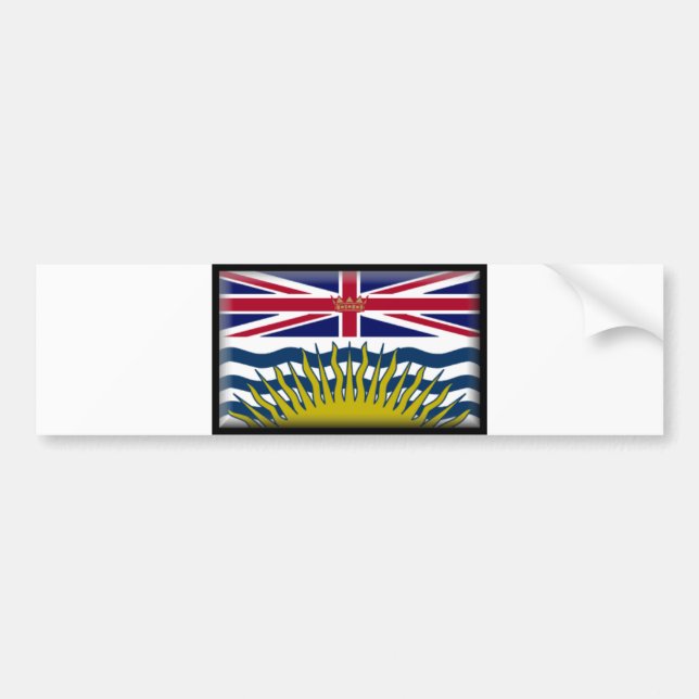 British Columbia flagga Bildekal (Framsidan)