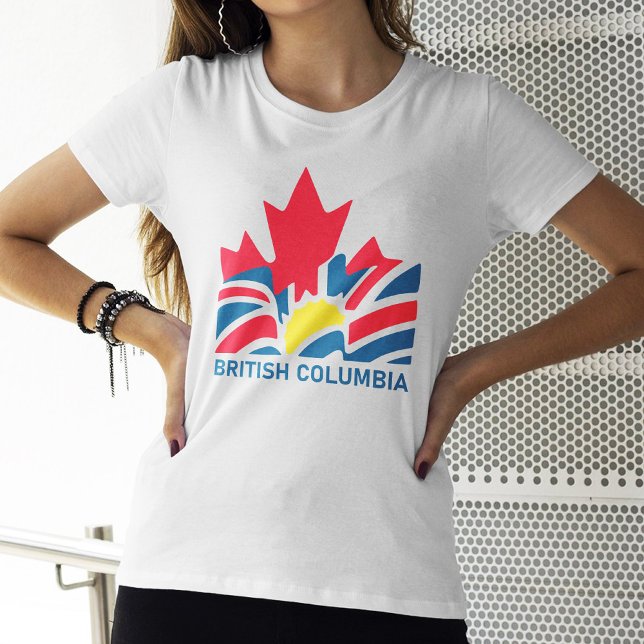 British Columbia Flagga Canada Vintage Souvenirs T Shirt (Skapare uppladdad)