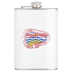 British Columbia Flagga klättringsbrickor Fickplunta