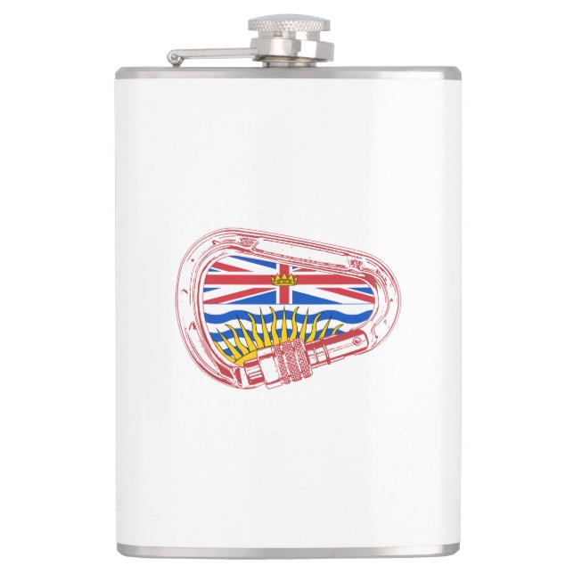 British Columbia Flagga klättringsbrickor Fickplunta (Framsidan)