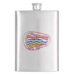 British Columbia Flagga klättringsbrickor Fickplunta