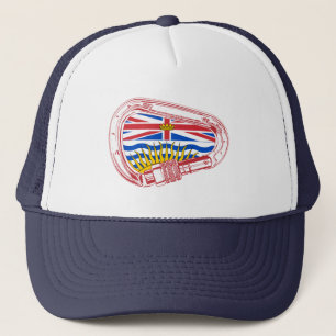 British Columbia Flagga klättringsbrickor Keps