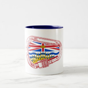 British Columbia Flagga klättringsbrickor Två-Tonad Mugg