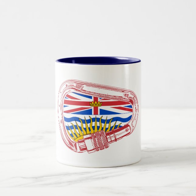 British Columbia Flagga klättringsbrickor Två-Tonad Mugg (Center)