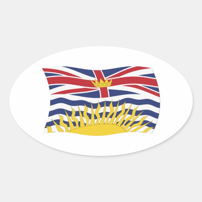 British Columbia Flagga Klistermärke (Framsida)