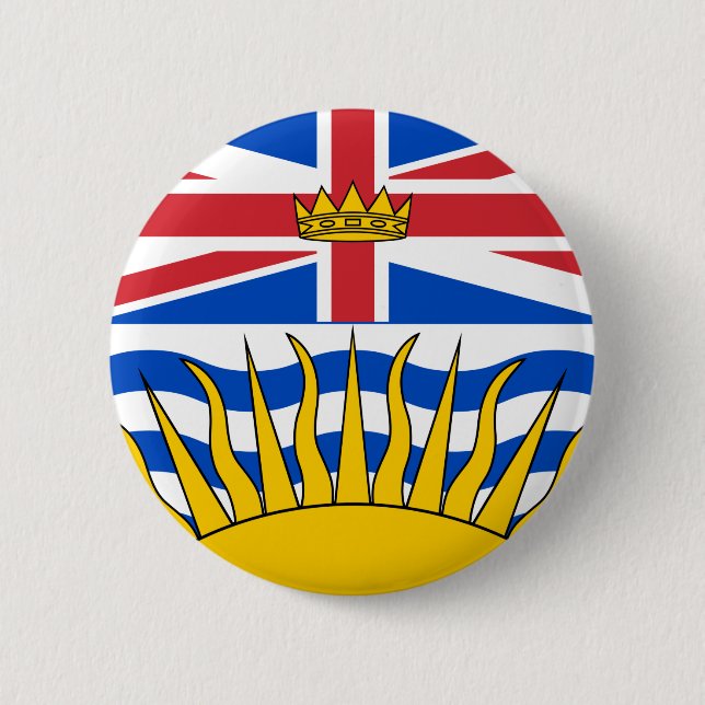 British Columbia Flagga Knapp (Framsida)