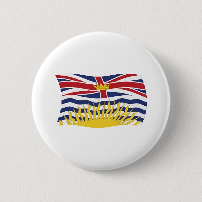 British Columbia Flagga Knapp (Framsida)