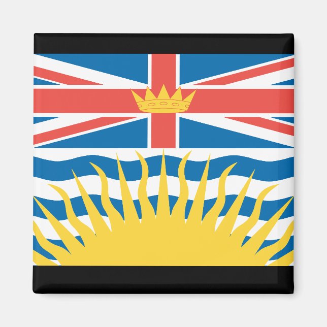 BRITISH COLUMBIA FLAGGA MAGNET (Framsidan)