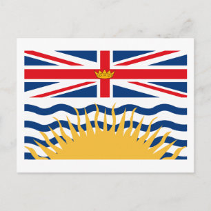 British Columbia Flagga Postcard Vykort