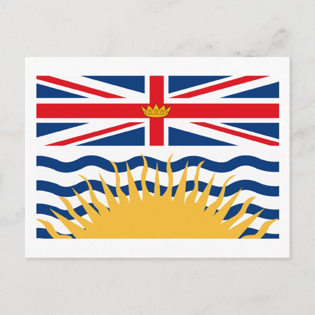 British Columbia Flagga Postcard Vykort (Framsida)