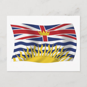 British Columbia Flagga Postkort Vykort