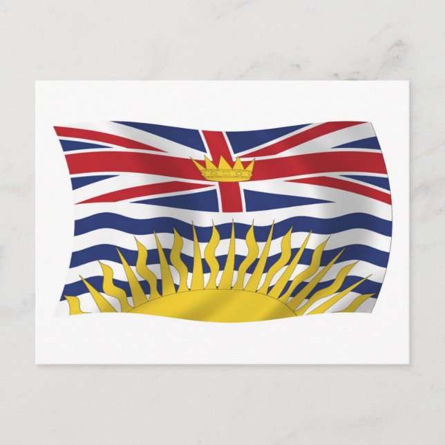 British Columbia Flagga Postkort Vykort (Framsida)