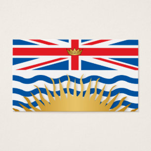 British Columbia flagga Visitkort