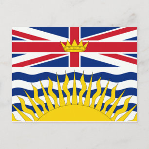 British Columbia Flagga Vykort