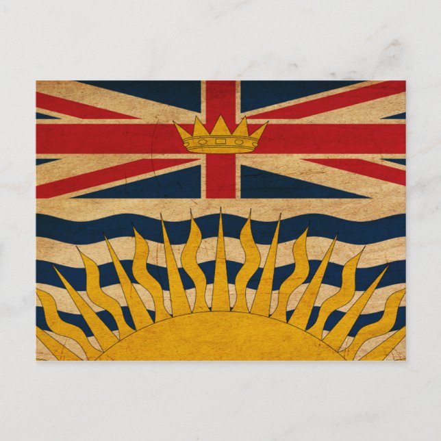 British Columbia Flagga Vykort (Framsida)