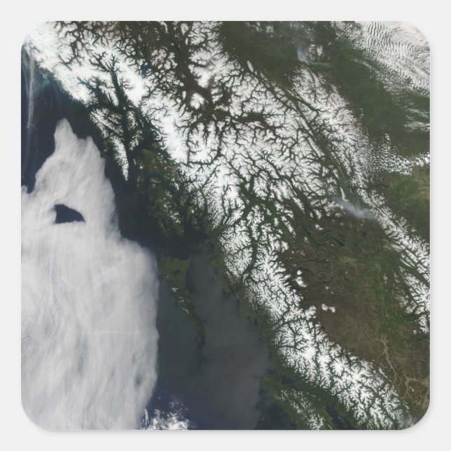 British Columbia Fyrkantigt Klistermärke (Framsida)