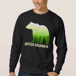 British Columbia Grizzly björn i Kanadas skog Lång Ärmad Tröja