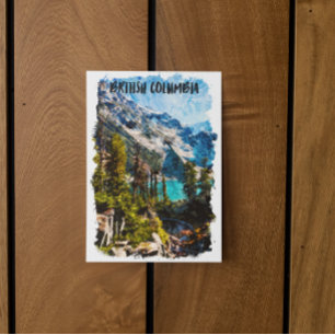 British Columbia Kanada Bergsutsikt Vykort
