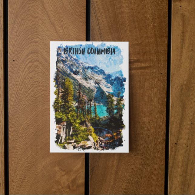 British Columbia Kanada Bergsutsikt Vykort (british columbia mountain view postcard)